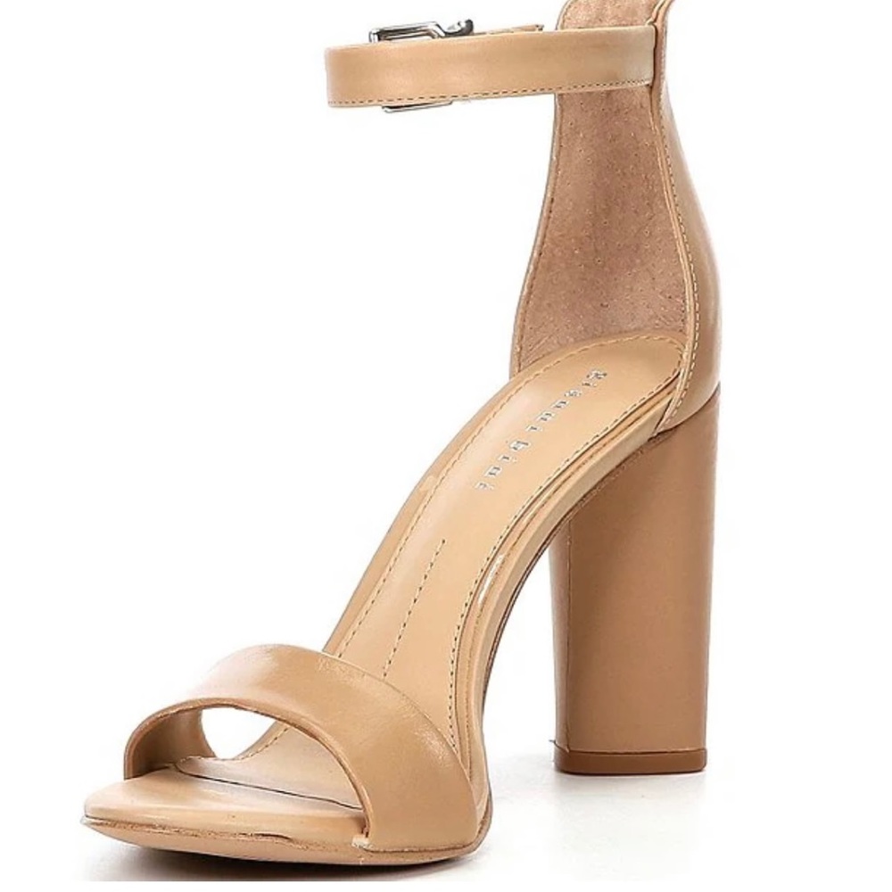 Joenah Two Piece Ankle Strap Block Heel Dress Sandals Spanish Sand